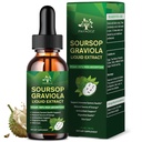 (4包) 7 in 1 Soursop 提取位点液滴,细胞支持和再生有机苏尔索普油补充剂,草药Graviola Tincture, Imune Boost, Vegan, 1 Fl Oz