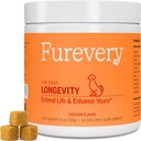长寿狗 多维塔明 11-in-1 每日 Chews Chicken Flaxseed, 60 Counter, 支持Hip和联合健康, Imune System, Skin and Coat, 心脏健康, 能量和生命力