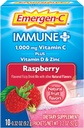 Emergen-C Imune + 维生素C 1000mg 粉末,加维生素D和锌(Raspberry Flavor),Imune 辅助饮食 Fizzy Drink Mix, Antioxidants & Electrolytes, 0.32 Ounce(10包)