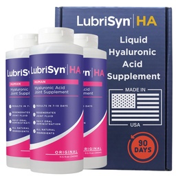 Lubrisyn Hyaluronic Acid 口服联合补编-人类液态HA公式-促进联合支助、流动、灵活性、水分和男女健康功能-原件3 x 11.5oz