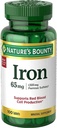 自然丰产I.Ron 65mg, 325 mg Ferrous Sulfate - 细胞能量支持 - 65mg - 100 Tablets,.