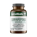 NutraMedix Serrapeptase 配有蛋白质的男女消化酶补充剂 - Inulin Prebiot fiber for Gut Health and Joint Support - 乳制品,大豆和无胶囊(120 Capsules)