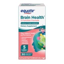 Equate Brain Health 5 功能公式 Capsules 饮食补充, 30 Counter with Deffected Coffee 果汁和临床研究的磷酰胺