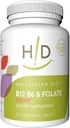 Hallelujah 饮食 B12, B6 & Folate 饮食补充樱桃 Flawared 亚语言维生素(60平板)