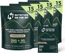 Go Whey蛋白质隔热包装上的营养 – 25g蛋白质+ 5g Creatine – 单服务旅行蛋白粉–巧克力(60-Pack)