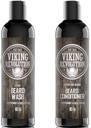 (原始内容存档于2018-10-05). Viking Revolution Beard Shampoo and Conditioner Set - 顶级熊熊护理套,配有 Argan & Jojoba Oils for Half Beard Growth, No 痒或刺激, Rich Lather, Eucalyptus Scent (10 oz).