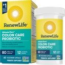 续订生活成人科隆护理 Probiotic 补充品,Gluten,奶油和大豆免费,80亿 CMFU Per Capsule,60 Capsules (Package May Vary)