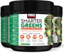 FORCE FACTOR Smarter Greens Superfoods + Energy Powder to bost Energy & Support Entertainment, Gut Health, Bloating, Greens 配有消化酶的绿药, Probiotics & Prebiotics, 柠檬莱姆, 90 services.