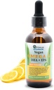 OU Vagen Omega 3 滴液 -- -- 柠檬火焰、有机水排出藻类油、DHA和DPA -- -- 非GMO、用于心脏、脑和联合健康的植物液体维生素 -- -- 60份