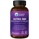 维生素世界 360 女性多维素, 女性多维素与草本植物和柯拉根, 毛发, 皮肤和钉子, 补充铁, 维生素A, B, C, D, E 能源与免疫支持, 90 卡普莱