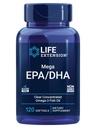 生命延伸 Mega EPA/DHA、Omega-3脂肪酸、心脏和脑健康、非GMO、无胶体、120软胶