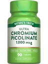 Nature's Truth Ultra Chromium Piclinate 1000mcg | 90 plaets | Vegan, Non-GMO & Gluten 免费补充