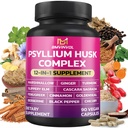 BMVINVOL Psyllium Husk, Slippery Elm, Cascara Sagrada, Fenugreek, Berberine, Cinnamon, Turmeric + 5 Mores - Immune支持和文摘健康补编 - 90 Capsules