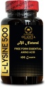 L-LYSINE 500 - 自由形态氨基酸,L Lysine 复合物,免疫支持,Lip & Skin健康补充,支持Hormone调控,L-Lysine 补充 - 1瓶100计数