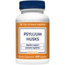 维生素商店 Psyllium Husks – Plantago Ovata Fiber 补充剂,支持正常性与健康胆固醇,每服840毫克-无胶囊(100卡普尔)