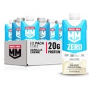 肌肉牛奶 零蛋白摇晃 香草 Crème 11 Fl Oz Carton 12 Pack 20g 蛋白质 零糖 100 Calories, Calcium, 维生素 A, C & D, 4g Fiber, Energing Snack, Packing May Vary, 12 Counter (Pack of 1).