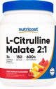 营养成本 L-Citrulline Malate 2:1(600g) 水果冲锋 - 工作支持,肌肉性能,氮氧化物助推器 - 适配补充粉,75种服务