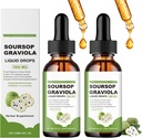Natures纯有机苏索普提取,Soursop Oil Organization for Cancer, Soursop Bitters Liquids, Soursop Graviola Liquid Drops 1800mg, 草原善良, 天然火焰(2)