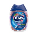 TUMS Chewy Bites Antacid 药片,用于化学心脏烧伤和酸性消化救济,各种贝里-60个计数