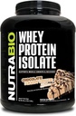 NutraBio 100% Whey蛋白蛋白隔离蛋白粉,25g蛋白具有完全氨基酸简介,非GMO,Soy & Gluten Free,低卡布,低卡罗里Whey蛋白粉,巧克力花生酱,5Lbs
