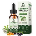 Soursop Graviola 液滴,有机Soursop 位点,含有草莓和涡轮,用于细胞、Immune、消化支持、草药提取、无糖/无胶 - 1 fl oz