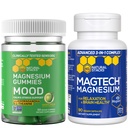 天然堆栈 Magtech + Mood Magnesium Gummys Bundle - 4种镁形式 - 支持放松和脑健康* - 120片