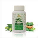 现代Ayurvedic Center 有机Neem 120 Capsules 支持Acne控制,抗氧化剂保护,健康与光泽皮肤纯 Neem (Azadirachta Indica) 自然健康补充剂