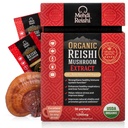 有机Reishi蘑菇 提取水果-Body 粉末 35% Beta Glucan — — 100%纯度、纯度和有机度 — — 30 services — Ganoderma Lucidum, Lingzhi, 茶
