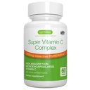 Igennus高吸附性超级维生素C,清洁标签纯度-C 1000mg,Vegan维生素C与生物氟化物,60种服务,24小时行动,免疫健康,能源,心脏和大脑
