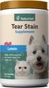 NaturVet – 泪盆+Lutein + 消除不见得的泪盆 + 与 Cranberry 提取、 Calcium Ascorbate 和 Oregon Grape Root + 用于狗和猫 + + 200 克拉姆粉