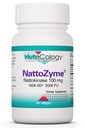 营养学 NattoZyme - Nattokinase 补充 NSK-SD 2000 FU, 男女100mg, 伪性致癌,心脏支持公式 - 60 植物软胶