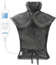 RENPHO Electric Heating Pad for Back Pain Relief, 给女性男子的生日圣诞礼物 Mom Dad older, FSA 合格项目只列表, 大热帕为颈肩, 24"x33", ETL认证, Gray
