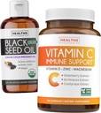黑籽油液与免疫支持(2月-月供应) Imune Maximiser Bundle - 黑籽油液(16fl.oz) 冷前置Clack Cumin种子油与维生素C免疫支持(120 Veg Caps)
