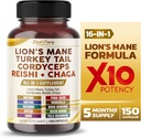 Lion's Mane Turkey Tail Cordyceps Reishi Chaga - 美国整体健康支持公司