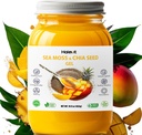 Sea Moss Gel with Ground Chia种子, Sea Moss Gel 有机原料 – Natural Iodine Source, Omega-3, Immune & Digestive Support, Vegan 超级食品,Mango Pineapple Flavor, 美国制造, 16 oz