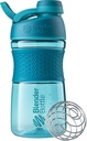 BlenderBottle 20oz SportMixer 蛋白质摇摆瓶,黑色和Teal, Bundle of 2