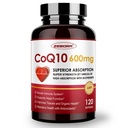 ZEBORA CoQ10-600mg-Softgels - 配有PQQ,Omega-3 & BioPerine的超强Coenzyme Q10 - 高吸收CoQ10 用于心脏健康和能源生产的抗氧化剂(Ubiquinone),120软胶