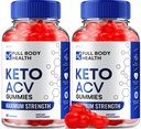 (2 Pack)全体健康 Keto ACV Gummys Advanced,全体健康 Keto + ACV Gummys 重苹果损失 全体健康重量管理 Gummys 全体健康审查 维生素B12(120 Gummys)