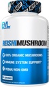 营养 Reishi 蘑菇 - 免疫系统与健康支助 - 500mg 蘑菇补充剂 - 100% 有机、维冈和非GMO - 60种服务
