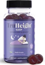 TruH8 睡眠Gummys - 儿童与青少年促进最大成长的自然睡眠援助 - 儿科推荐 - 儿童 Melatonin Gummy - Melatonin, Ashwagandha, L Theanine, Lemon Balm, Ages 4+, Mixed Berry Flavor