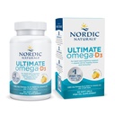 北欧自然界终极奥米加-D3,柠檬火焰-60 软宝石-1280 mg Omega-3 + 1000 IU维生素D3 - EPA & DHA - 促进脑,心脏,和免疫健康 - 30 服务