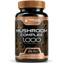 wellNESS LABSRX 蘑菇补品 Capsules 10:1 摘录 蘑菇综合品 Capsules 1000mg 狮子马恩补品 Turkish Tail, Cordyceps, Reishi - 120 伯爵