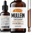 SIRUNES Mullein Leaf Verbascum Thapsus 饮食补充——促进肺,呼吸(Mullein 4Fl Oz)