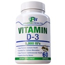 PIvotal Health Products:维生素D3 5000 IU的-5000 IU的维生素D以Capsule形式存在. 方便燕子和快速工作