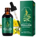 Mullein 叶片抽取液滴 -- -- 肺部健康组织液体穆莱因抽取物补充剂 -- -- Vegan, No Additives Bronchial Cleanse for Health Support
