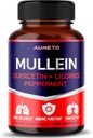 Mullein 补充剂 - 强化配方 Quercetin,Licorice for Lung Detox,呼吸器和免疫系统支持 (150 Counter (Pack of 1))