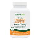 NaturesPlus Orange Juice Jr. - 180 可切片 - 100 mg 维生素C - 免疫系统支持 - 胃上的温柔 - Vegan, Gluten Free - 180 服务