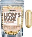 XPRS Nutra 有机狮子 Mane 补编 Capsules - 180 Counter(90天供应) 狮子的马恩蘑菇卡普尔用于精神清晰度,认知度和豁免性 狮子马恩粉卡普尔