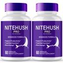 Nite Hush Pro Brain Pro Remember and Focus Capsules, NiteHush 高级公式 大脑健康支持 - 最大强度 诺特罗普学 NiteHush Pro All Natural Supports Reviews (2包)