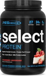 PE科学选择蛋白粉, Whey 和 Casein 混合剂, 男女清洁蛋白粉, 低卡路里, 低卡路里, Keto Friendly, Gluten Free, 草莓芝士蛋糕, 27种服务